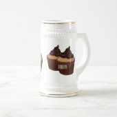 Cupcake Cartoon Illustration Bierglas (VorderseiteRechts)