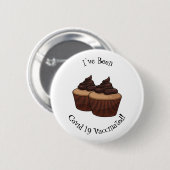Cupcake Cartoon Illustration Button (Vorne & Hinten)