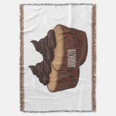 Cupcake Cartoon Illustration Decke (Vorderseite Vertikal)