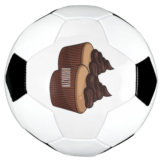 Cupcake Cartoon Illustration Fußball (Gedreht)