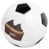 Cupcake Cartoon Illustration Fußball (Dreiviertel)