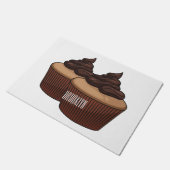 Cupcake Cartoon Illustration Fußmatte (Schrägansicht)