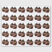 Cupcake Cartoon Illustration Geschenkpapier (Flach)