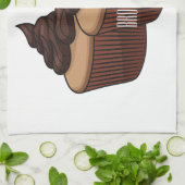Cupcake Cartoon Illustration Geschirrtuch (Gefaltet)