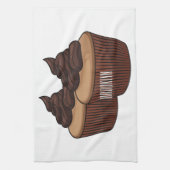 Cupcake Cartoon Illustration Geschirrtuch (Vertikal)