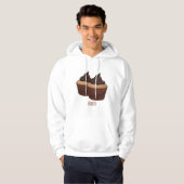 Cupcake Cartoon Illustration Hoodie (Vorne ganz)