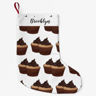 Cupcake Cartoon Illustration Kleiner Weihnachtsstrumpf