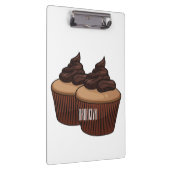 Cupcake Cartoon Illustration Klemmbrett (Rechts)