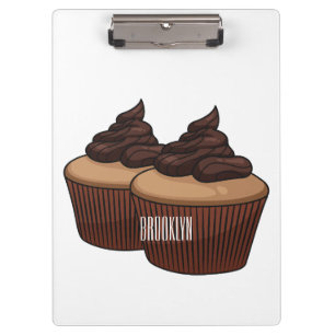 Cupcake Cartoon Illustration Klemmbrett
