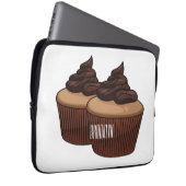 Cupcake Cartoon Illustration Laptopschutzhülle (Vorne Rechts)