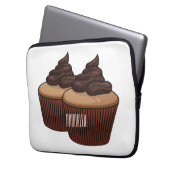 Cupcake Cartoon Illustration Laptopschutzhülle (Vorderseite Links)