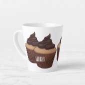 Cupcake Cartoon Illustration Milchtasse (Linke Ecke)