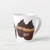 Cupcake Cartoon Illustration Milchtasse (Rechte Ecke)