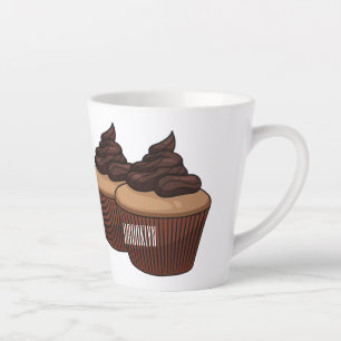 Cupcake Cartoon Illustration Milchtasse