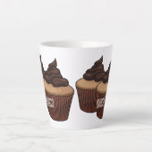 Cupcake Cartoon Illustration Milchtasse (Vorderseite)