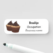 Cupcake Cartoon Illustration Namensschild (Beispiel)