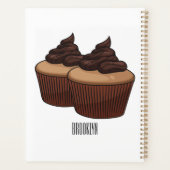 Cupcake Cartoon Illustration Planer (Rückseite)