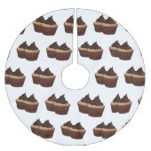 Cupcake Cartoon Illustration Polyester Weihnachtsbaumdecke (Vorderseite)