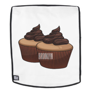 Cupcake Cartoon Illustration Rucksack