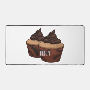 Cupcake Cartoon Illustration Schreibtischunterlage