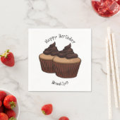 Cupcake Cartoon Illustration Serviette (Beispiel)