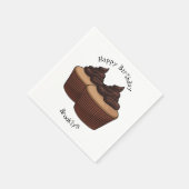 Cupcake Cartoon Illustration Serviette (Ecke)