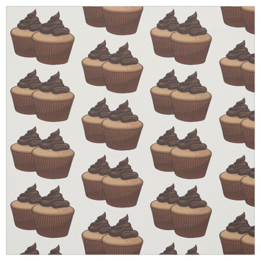 Cupcake Cartoon Illustration Stoff (Muster)