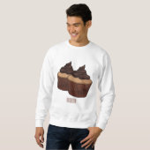 Cupcake Cartoon Illustration Sweatshirt (Vorne ganz)