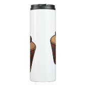 Cupcake Cartoon Illustration Thermosbecher (Rückseite)