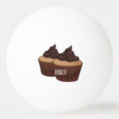 Cupcake cartoon illustration  tischtennisball (Rückseite)