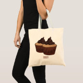 Cupcake Cartoon Illustration Tragetasche (Vorderseite (Produkt))
