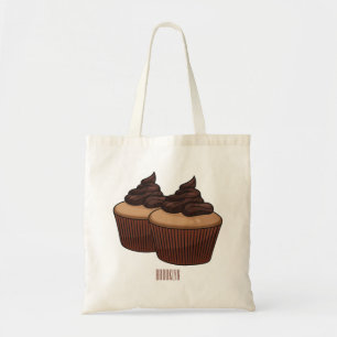 Cupcake Cartoon Illustration Tragetasche