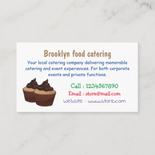 Cupcake Cartoon Illustration Visitenkarte