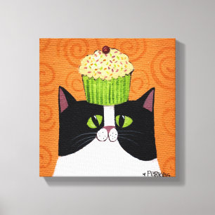 Cupcake Cat Leinwanddruck