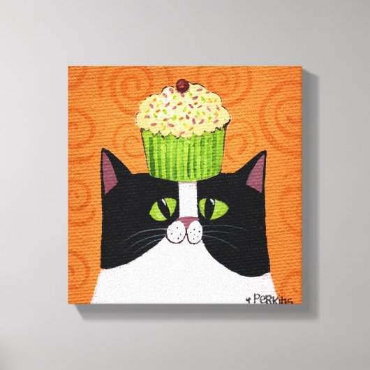 Cupcake Cat Leinwanddruck (Vorderseite)