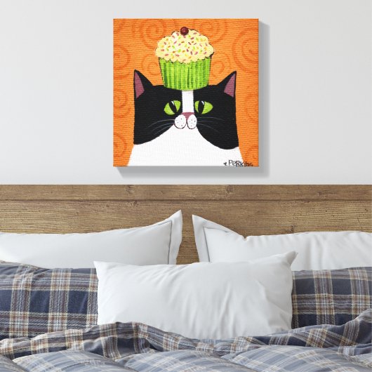 Cupcake Cat Leinwanddruck (Insitu (Schlafzimmer))