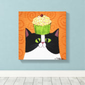Cupcake Cat Leinwanddruck (Insitu (Holzboden))