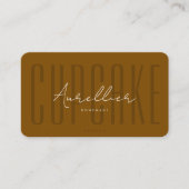 Cupcake Caterer Bäckerei Brown Chocolate Modern Visitenkarte (Vorderseite)