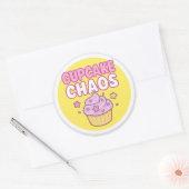 Cupcake Chaos Round Sticker (Umschlag)