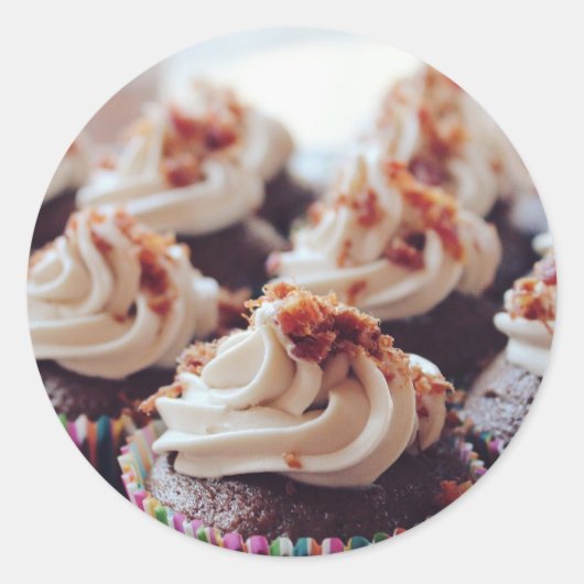 Cupcake Chocolate Klassischer Rundaufkleber Runder Aufkleber (Vorderseite)