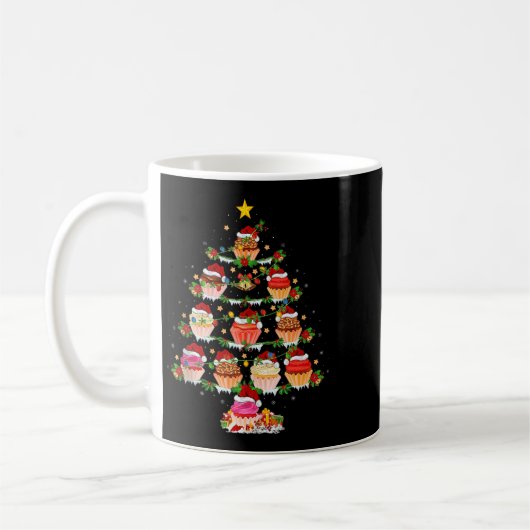 Cupcake Christmas Tree Lights Funny Fast Food Cupc Kaffeetasse (Links)