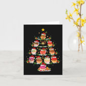Cupcake Christmas Tree Lights Funny Fast Food Cupc Karte (Gelbe Blume)