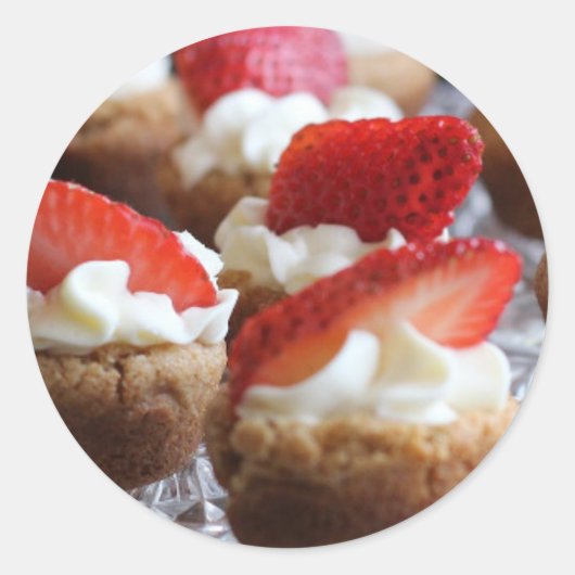 Cupcake Classic Round Aufkleber (Vorderseite)