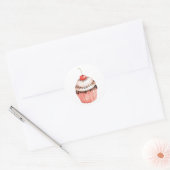 Cupcake Classic Round Aufkleber (Umschlag)