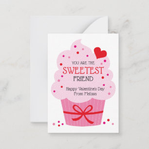 Cupcake Classroom Valentine Karten für Kinder