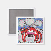 Cupcake Clouds Angel Magnet (Vorderseite/Rückseite)