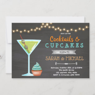 Cupcake-Cocktail-Gespräch Thema Einladung