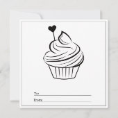 Cupcake Coloring Page Girl Card (Rückseite)