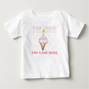 Cupcake Cone Ich bin ein 1. Geburtstagshirt Baby T-shirt