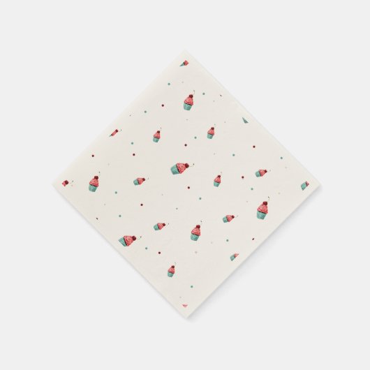 Cupcake & Confetti Napkins - Party Table Décor Serviette (Ecke)